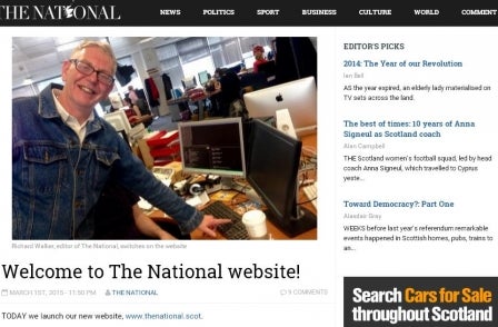 Newsquest's pro-Scottish independence title The National launches website behind metered paywall